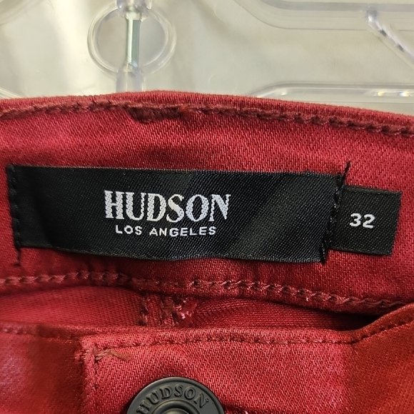 (0334) Hudson Jeans Women's Super Skinny Red - Picture 3 of 10